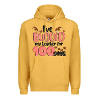 Mustard i have bugged my teacher for 100 days Premium Hoodie - MaliasSmallBusiness
