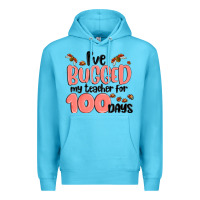 Ocean Blue i have bugged my teacher for 100 days Premium Hoodie - MaliasSmallBusiness