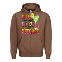 Chestnut girls weekend booze and bitches Zipper Hoodie - Zillion Design Studio