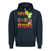 Navy girls weekend booze and bitches Zipper Hoodie - Zillion Design Studio