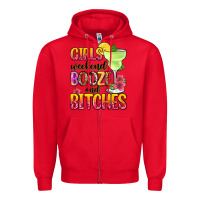 Red girls weekend booze and bitches Zipper Hoodie - Zillion Design Studio