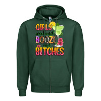 Sports Green girls weekend booze and bitches Zipper Hoodie - Zillion Design Studio