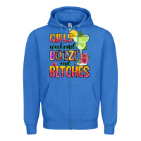 True Royal girls weekend booze and bitches Zipper Hoodie - Zillion Design Studio