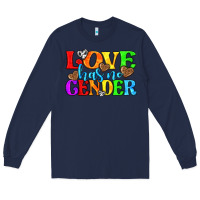 Navy love has no gender pride lgbtq Long Sleeve Tee - texasbilliewilder