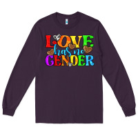Plum love has no gender pride lgbtq Long Sleeve Tee - texasbilliewilder