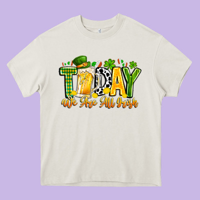 Today We Are All Irish Heavy Core Tee Designed By Cowhidedigitalart
