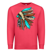 Cardinal indian headdress Premium Sweatshirt - JahusDesignShop