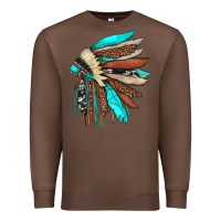 Chestnut indian headdress Premium Sweatshirt - JahusDesignShop