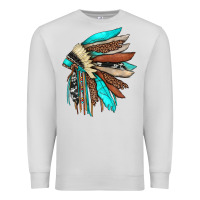 Dove Grey indian headdress Premium Sweatshirt - JahusDesignShop