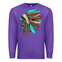 Purple indian headdress Premium Sweatshirt - JahusDesignShop