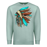 Seafoam indian headdress Premium Sweatshirt - JahusDesignShop
