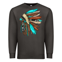 Smoke indian headdress Premium Sweatshirt - JahusDesignShop