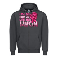 Smoke I Fought For My Life and I Won Breast Cancer Zipper Hoodie - texasbilliewilder