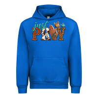Cobalt just pray Urban Hoodie - NancyCooperArtShop