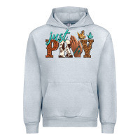 Heather Grey just pray Urban Hoodie - NancyCooperArtShop