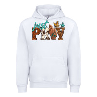 White just pray Urban Hoodie - NancyCooperArtShop