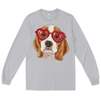 Moon Dust Beagle with love glasses Long Sleeve Tee - RanaPortraitStore