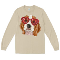 Mushroom Beagle with love glasses Long Sleeve Tee - RanaPortraitStore