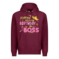 Burgundy birthday boss Premium Hoodie - MaliasSmallBusiness