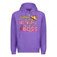 Purple birthday boss Premium Hoodie - MaliasSmallBusiness