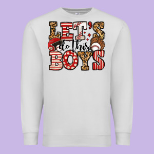 Let's Do This Boys Baseball Premium Sweatshirt Designed By Jasminsmagicworld