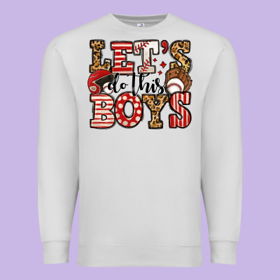Let's Do This Boys Baseball Premium Sweatshirt Designed By Jasminsmagicworld