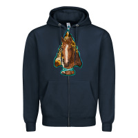 Navy arrowhead horse Zipper Hoodie - RanaPortraitStore