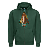 Sports Green arrowhead horse Zipper Hoodie - RanaPortraitStore