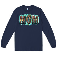 Navy aztec mom Long Sleeve Tee - Zillion Design Studio