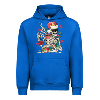 Cobalt skeleton santa Urban Hoodie - MaliasSmallBusiness