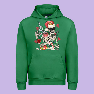 Skeleton Santa Urban Hoodie Designed By Maliassmallbusiness