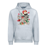 Heather Grey skeleton santa Urban Hoodie - MaliasSmallBusiness