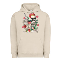 Pigment French Oak skeleton santa Urban Hoodie - MaliasSmallBusiness