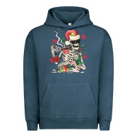 Pigment Midnight Navy skeleton santa Urban Hoodie - MaliasSmallBusiness