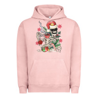 Pigment Salmon skeleton santa Urban Hoodie - MaliasSmallBusiness