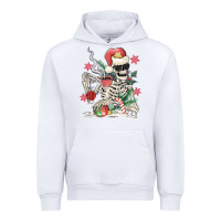 White skeleton santa Urban Hoodie - MaliasSmallBusiness