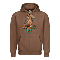 Chestnut arrowhead horse, Zipper Hoodie - RanaPortraitStore