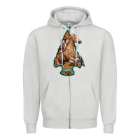 Dove Grey arrowhead horse, Zipper Hoodie - RanaPortraitStore