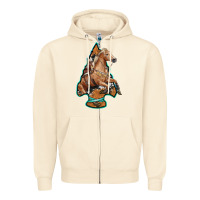 Sandshell arrowhead horse, Zipper Hoodie - RanaPortraitStore