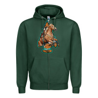 Sports Green arrowhead horse, Zipper Hoodie - RanaPortraitStore