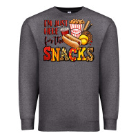 Charcoal Heather i'm just here for the snacks softball Premium Sweatshirt - Jasminsmagicworld