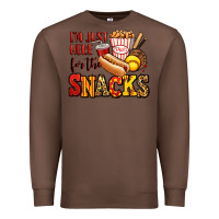 Chestnut i'm just here for the snacks softball Premium Sweatshirt - Jasminsmagicworld