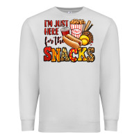Dove Grey i'm just here for the snacks softball Premium Sweatshirt - Jasminsmagicworld