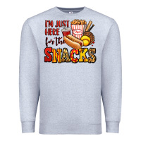 Heather Grey i'm just here for the snacks softball Premium Sweatshirt - Jasminsmagicworld
