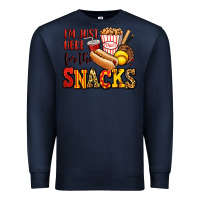 Navy i'm just here for the snacks softball Premium Sweatshirt - Jasminsmagicworld