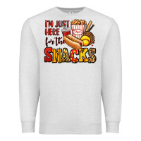 Oatmeal Heather i'm just here for the snacks softball Premium Sweatshirt - Jasminsmagicworld