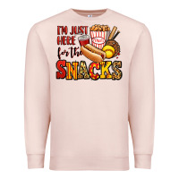 Pale Pink i'm just here for the snacks softball Premium Sweatshirt - Jasminsmagicworld