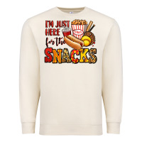 Sandshell i'm just here for the snacks softball Premium Sweatshirt - Jasminsmagicworld