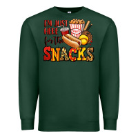 Sports Green i'm just here for the snacks softball Premium Sweatshirt - Jasminsmagicworld