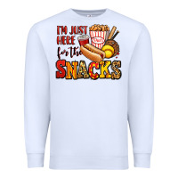 White i'm just here for the snacks softball Premium Sweatshirt - Jasminsmagicworld